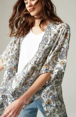 Printed Textured Ruana