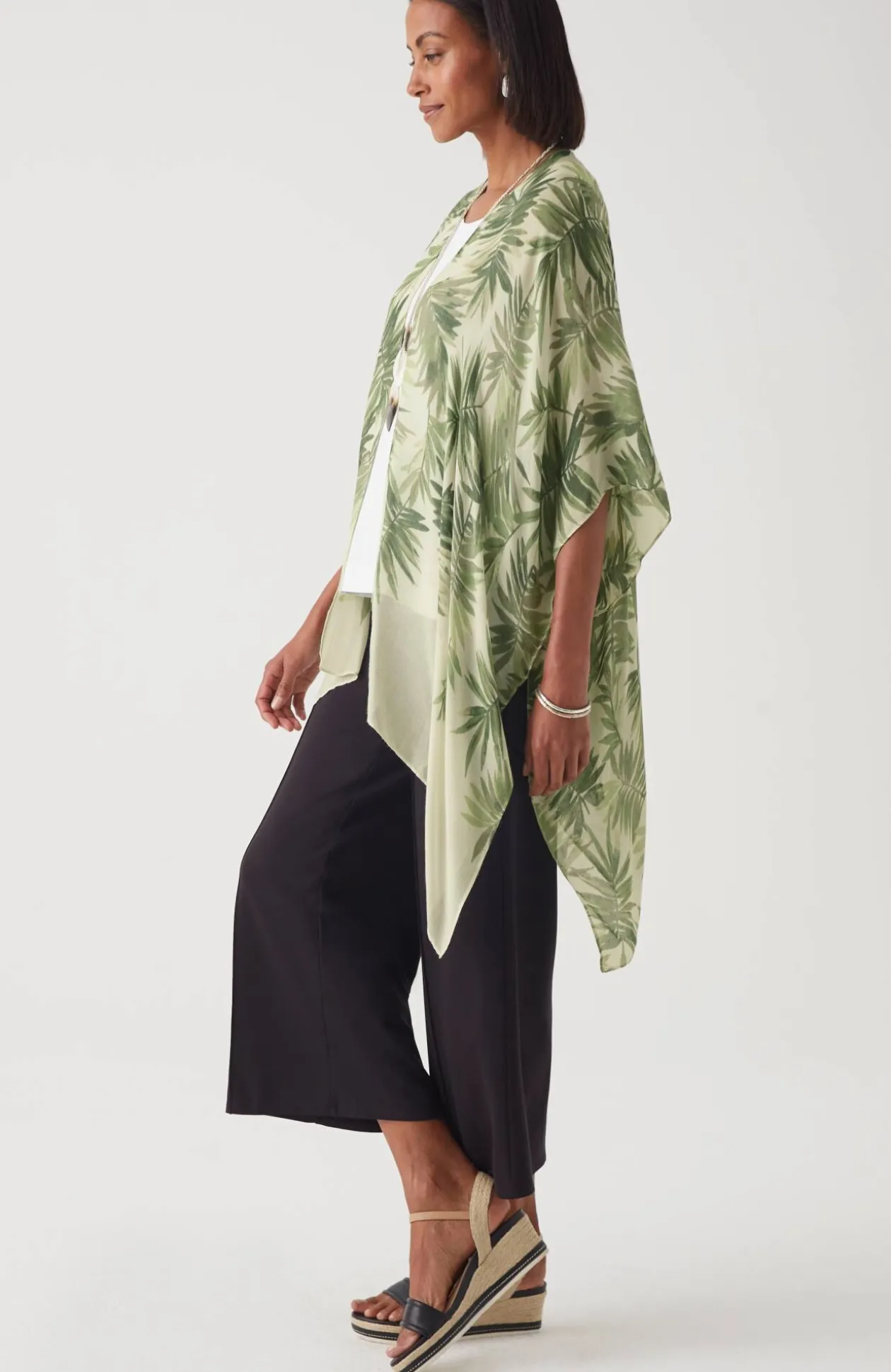Printed Textured Ruana