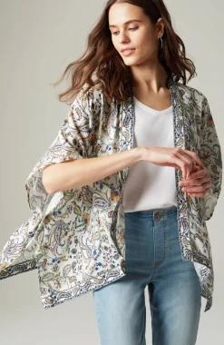 Printed Textured Ruana