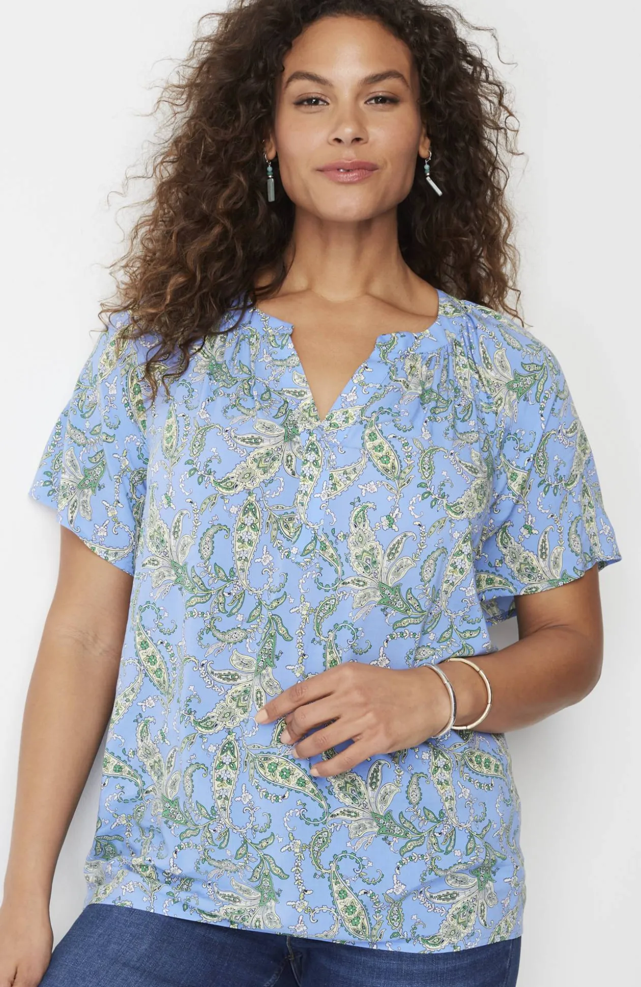Printed Voile Top