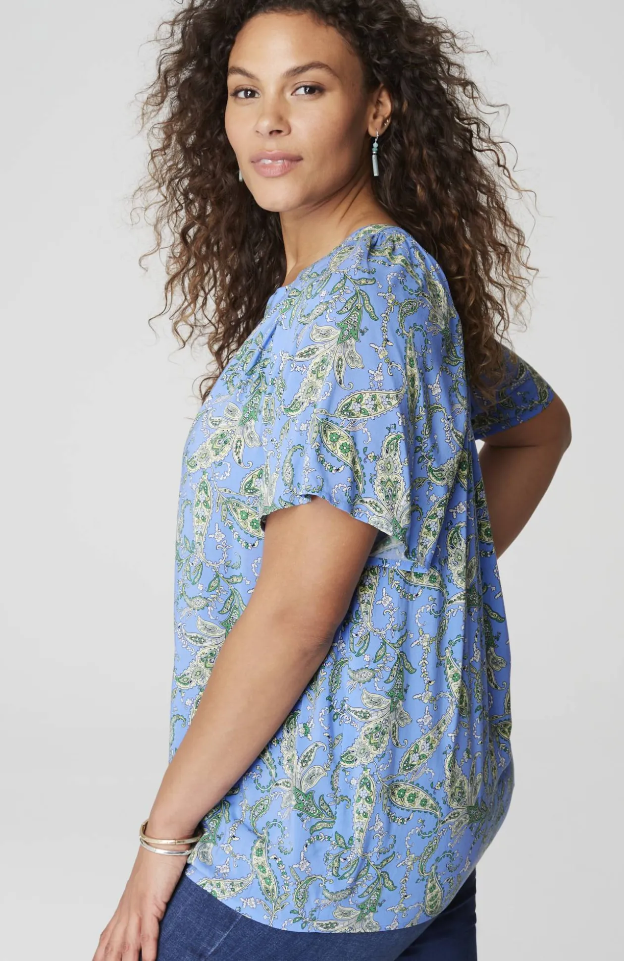 Printed Voile Top