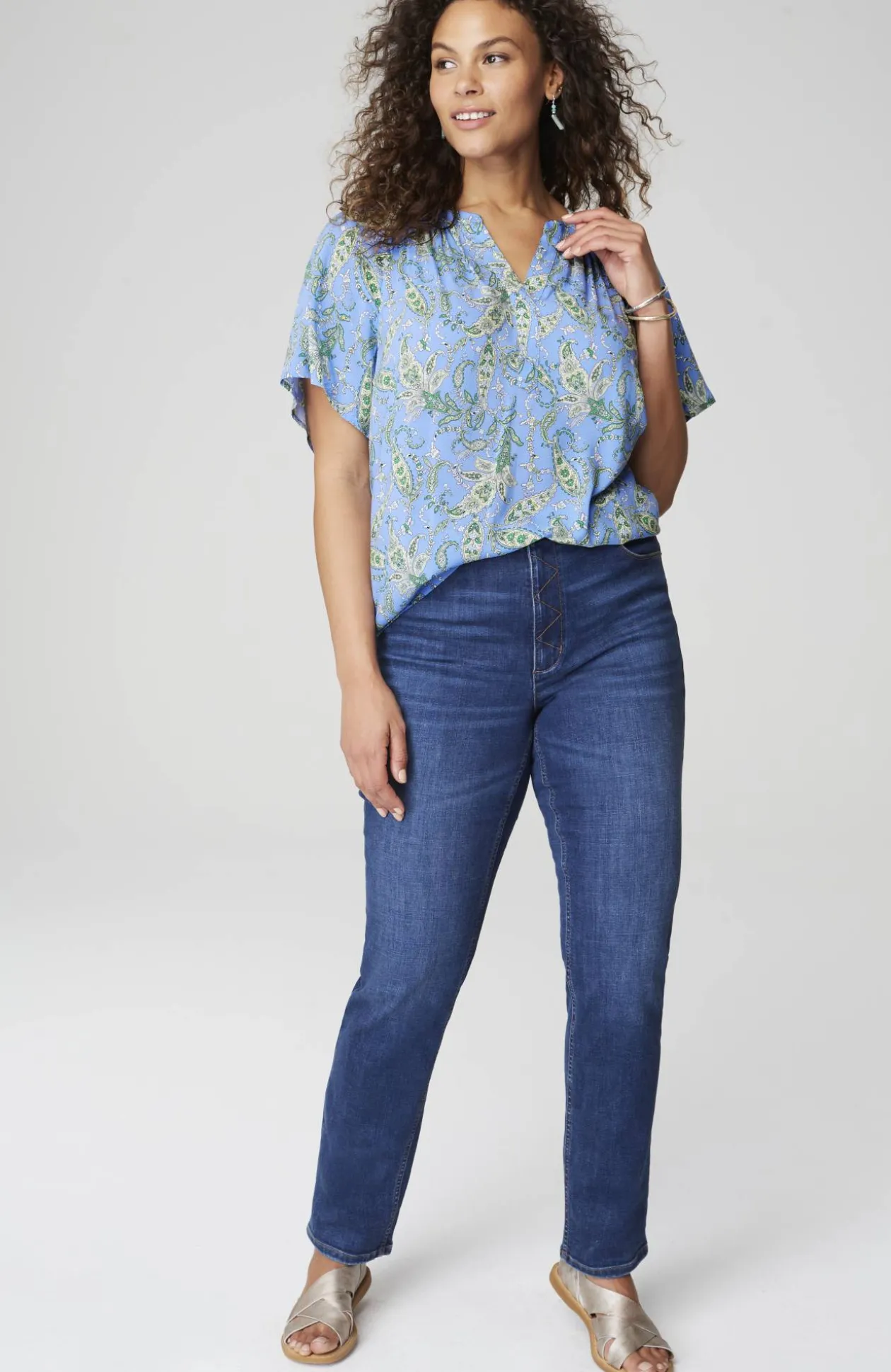 Printed Voile Top