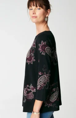 Pure Jill Allover Embroidered Top