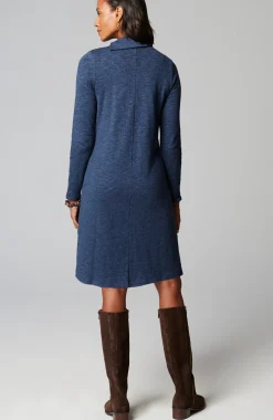 Pure Jill Asymmetrical Cowl-Neck Dress