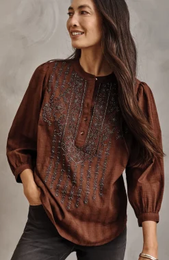 Pure Jill Beaded & Embroidered Top