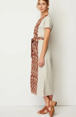 Pure Jill Belted Ikat Dress