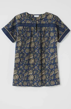 Pure Jill Block-Printed Voile Top