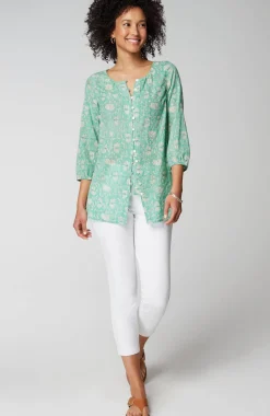 Pure Jill Button-Front Tunic