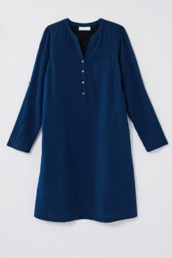 Pure Jill Color-Block Double-Cloth Dress