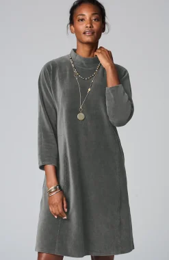 Pure Jill Corded-Velour Dress