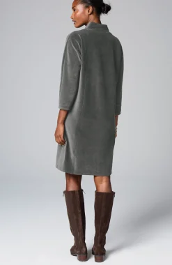 Pure Jill Corded-Velour Dress