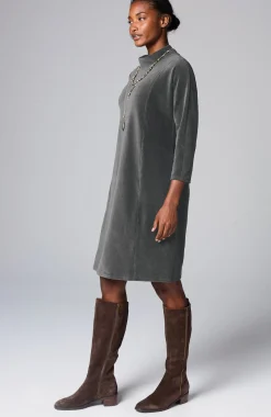Pure Jill Corded-Velour Dress