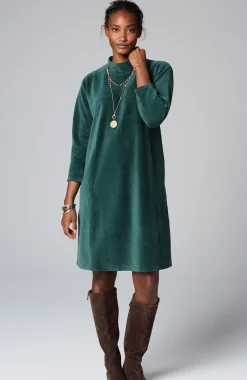 Pure Jill Corded-Velour Dress