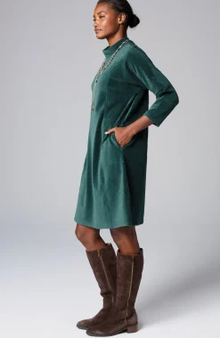 Pure Jill Corded-Velour Dress