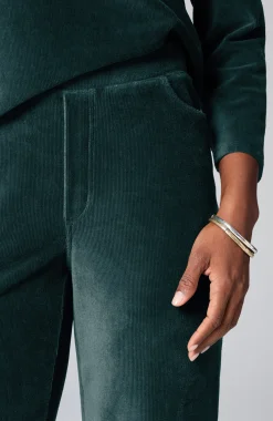 Pure Jill Corded-Velour Wide-Leg Pants