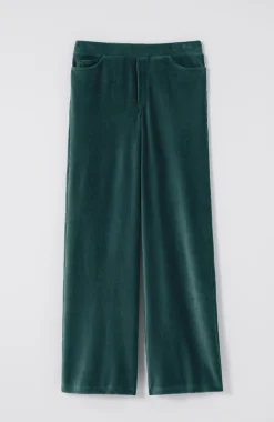 Pure Jill Corded-Velour Wide-Leg Pants