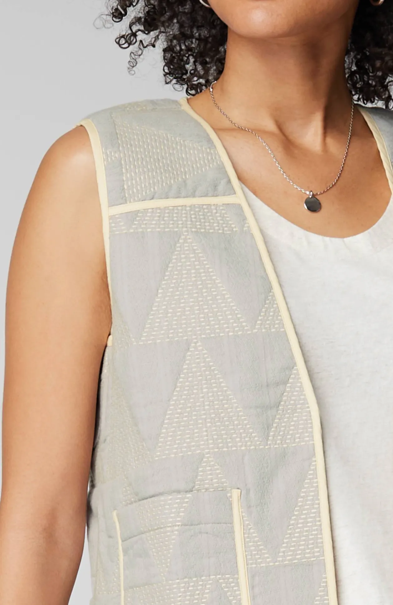 Pure Jill Cotton Dobby Vest