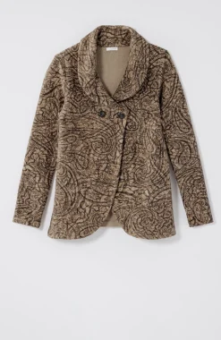 Pure Jill Curved-Front Printed Cardi