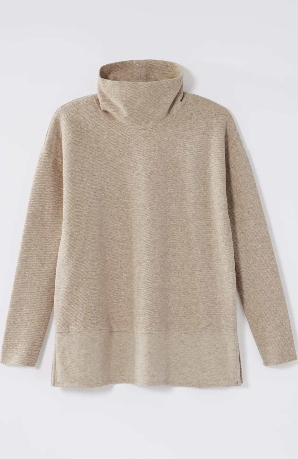 Pure Jill Diagonal Knit Mock-Neck Tunic