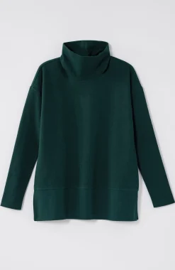 Pure Jill Diagonal Knit Mock-Neck Tunic