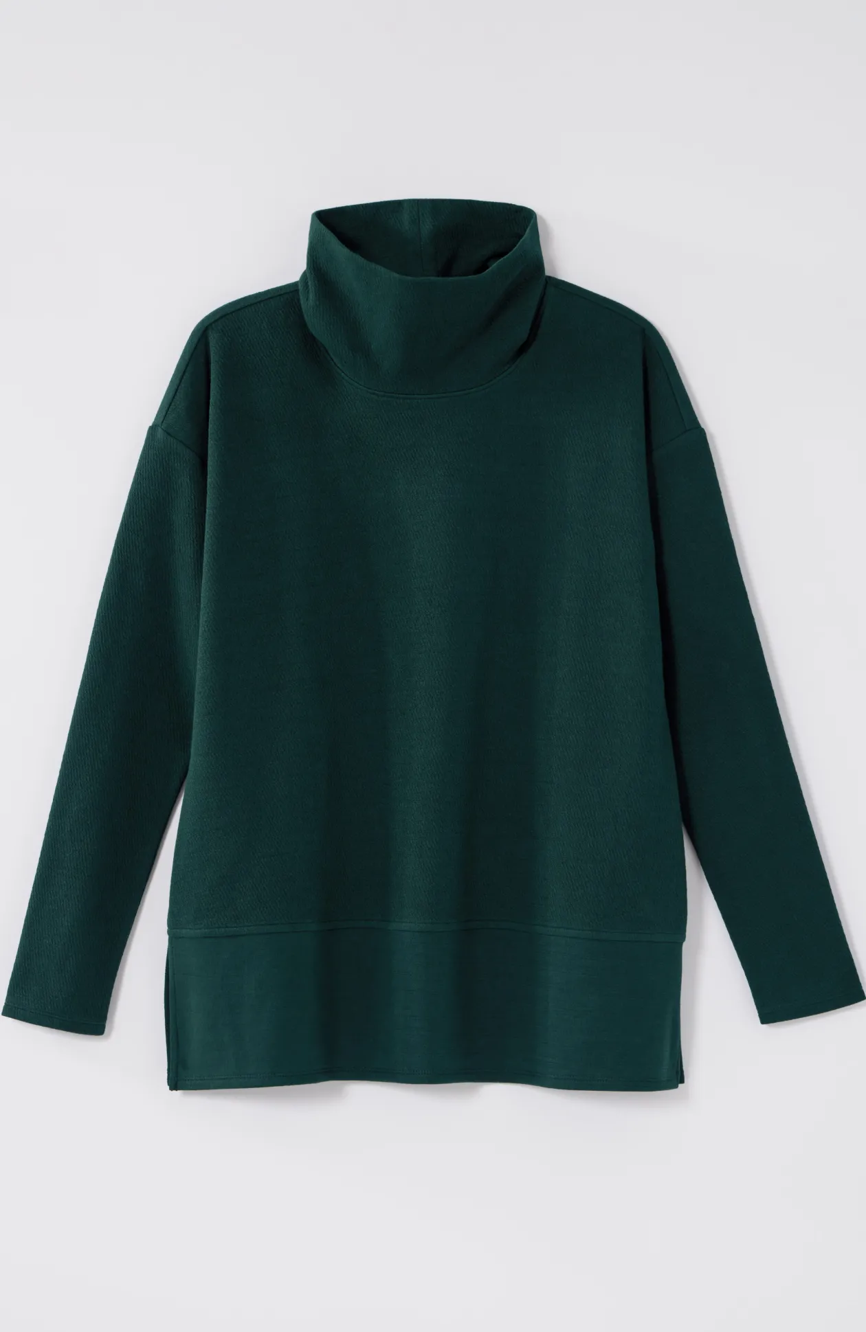 Pure Jill Diagonal Knit Mock-Neck Tunic