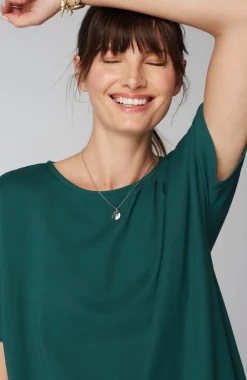 Pure Jill Dolman-Sleeve French Terry Top