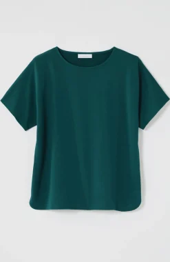 Pure Jill Dolman-Sleeve French Terry Top