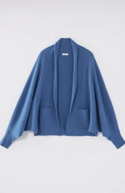 Pure Jill Double-Knit Dolman-Sleeve Cardi