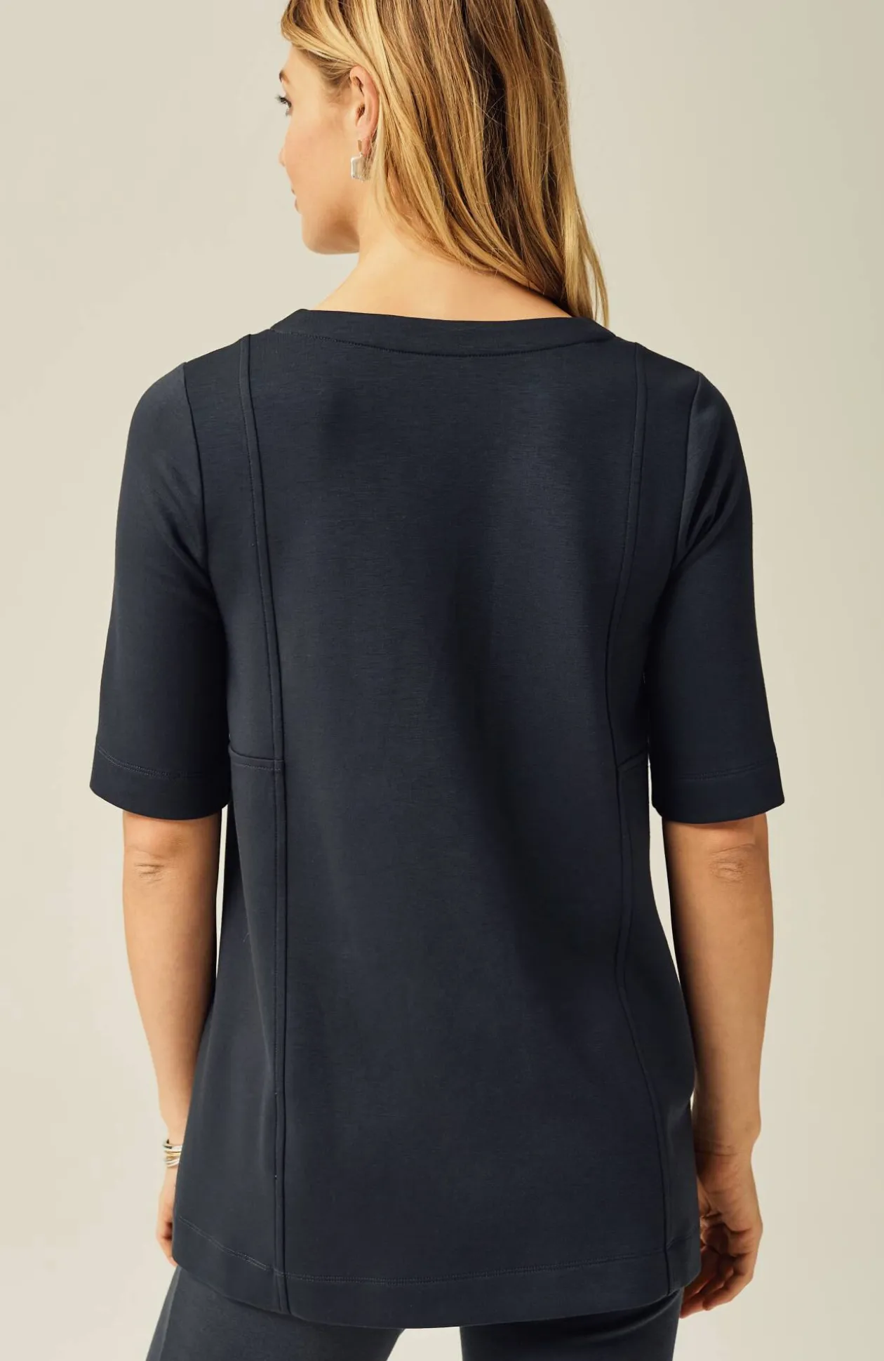 Pure Jill Double-Knit Seamed Tunic