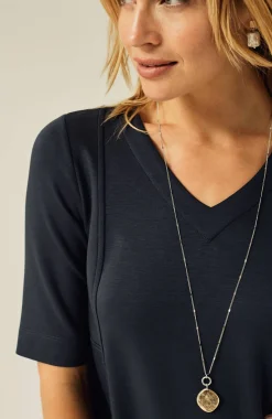 Pure Jill Double-Knit Seamed Tunic