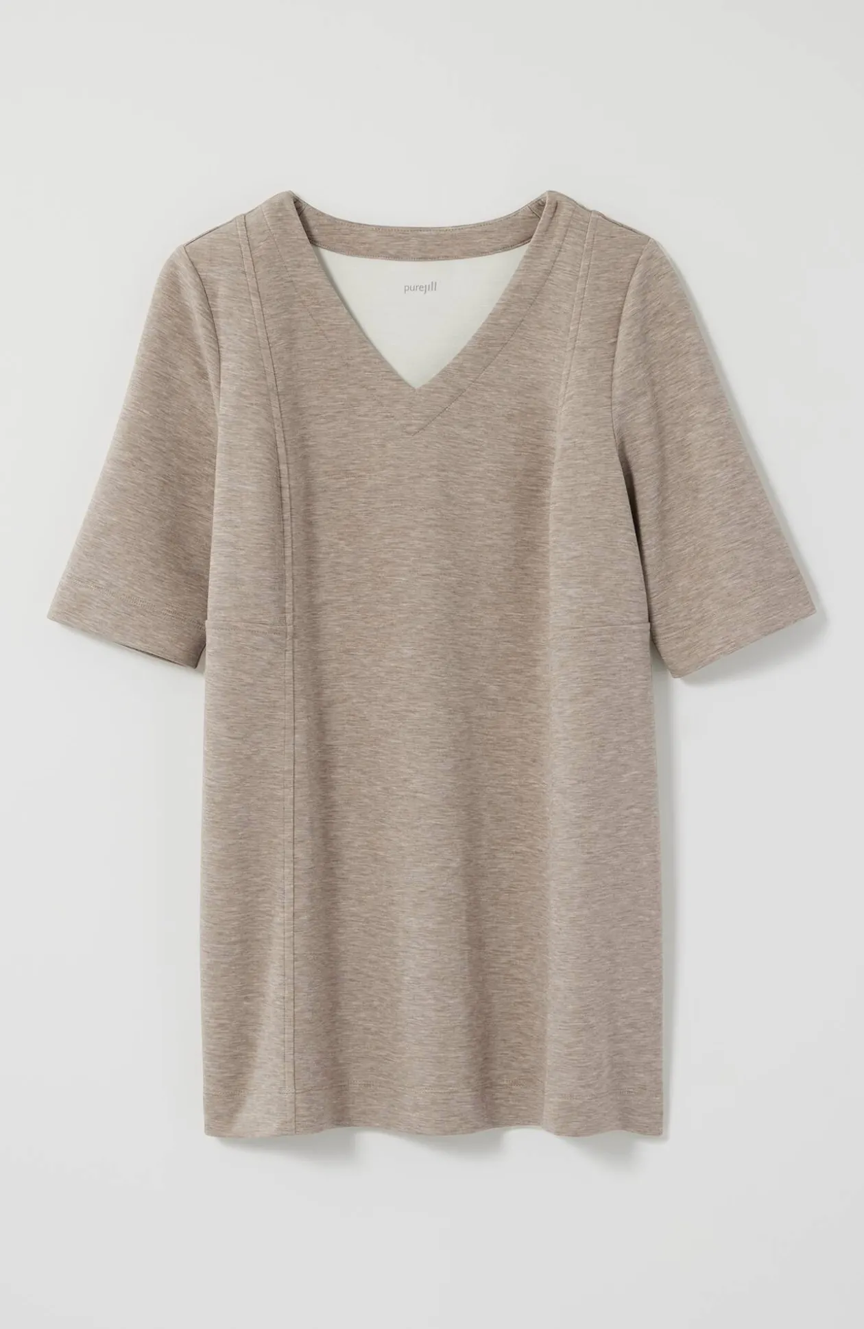 Pure Jill Double-Knit Seamed Tunic