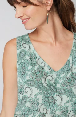 Pure Jill Etched Paisley Dress