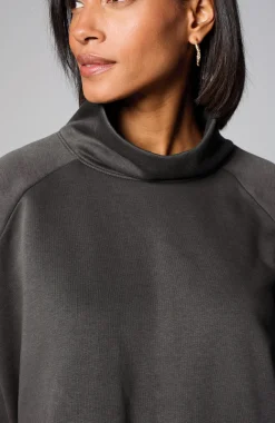 Pure Jill Fleece Stepped-Hem Top