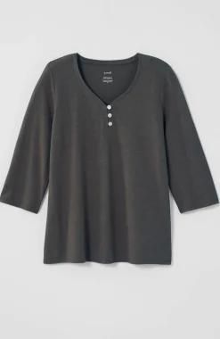 Pure Jill Hemp & Cotton Henley Top