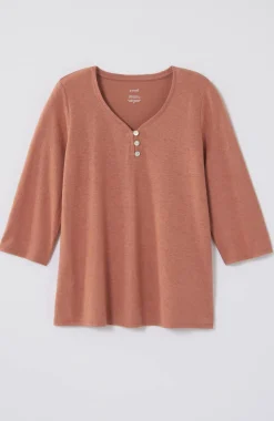 Pure Jill Hemp & Cotton Henley Top