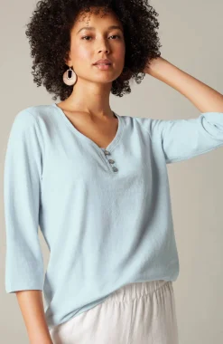 Pure Jill Hemp & Cotton Henley Top