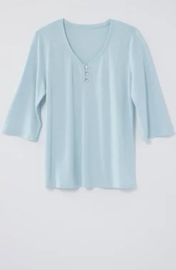 Pure Jill Hemp & Cotton Henley Top