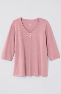 Pure Jill Hemp & Cotton Henley Top