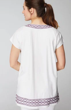 Pure Jill Knit Embroidered Tunic