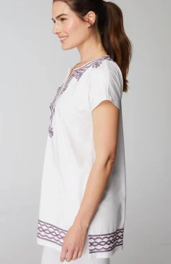 Pure Jill Knit Embroidered Tunic