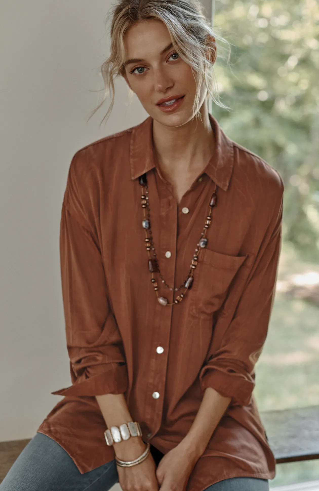 Pure Jill Lava-Dyed Tunic