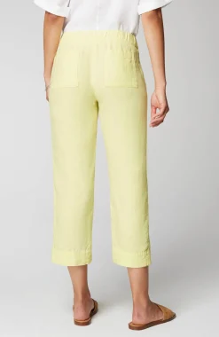Pure Jill Linen Trapunto-Stitched Pants