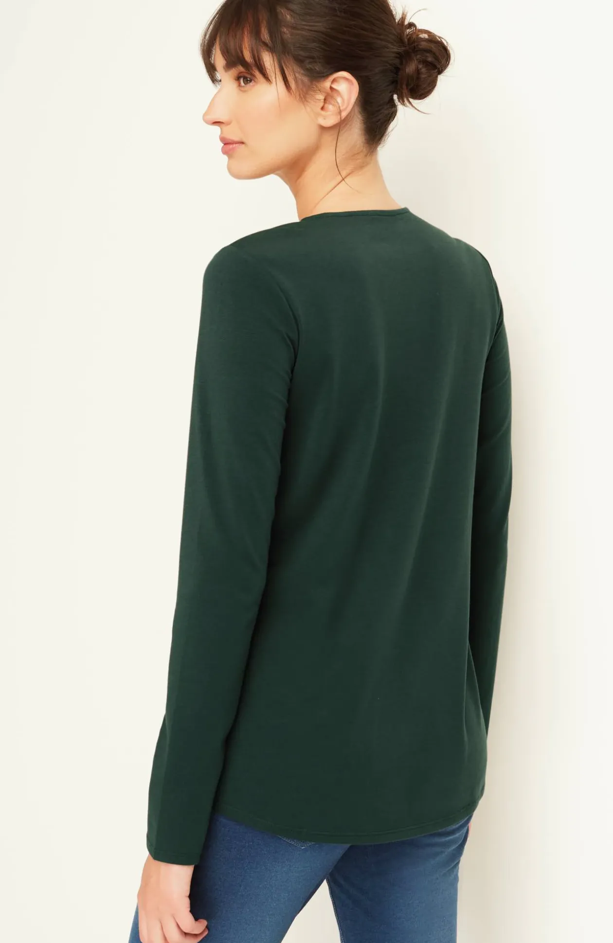 Pure Jill Long-Sleeve Shirttail Tee