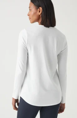 Pure Jill Long-Sleeve Shirttail Tee