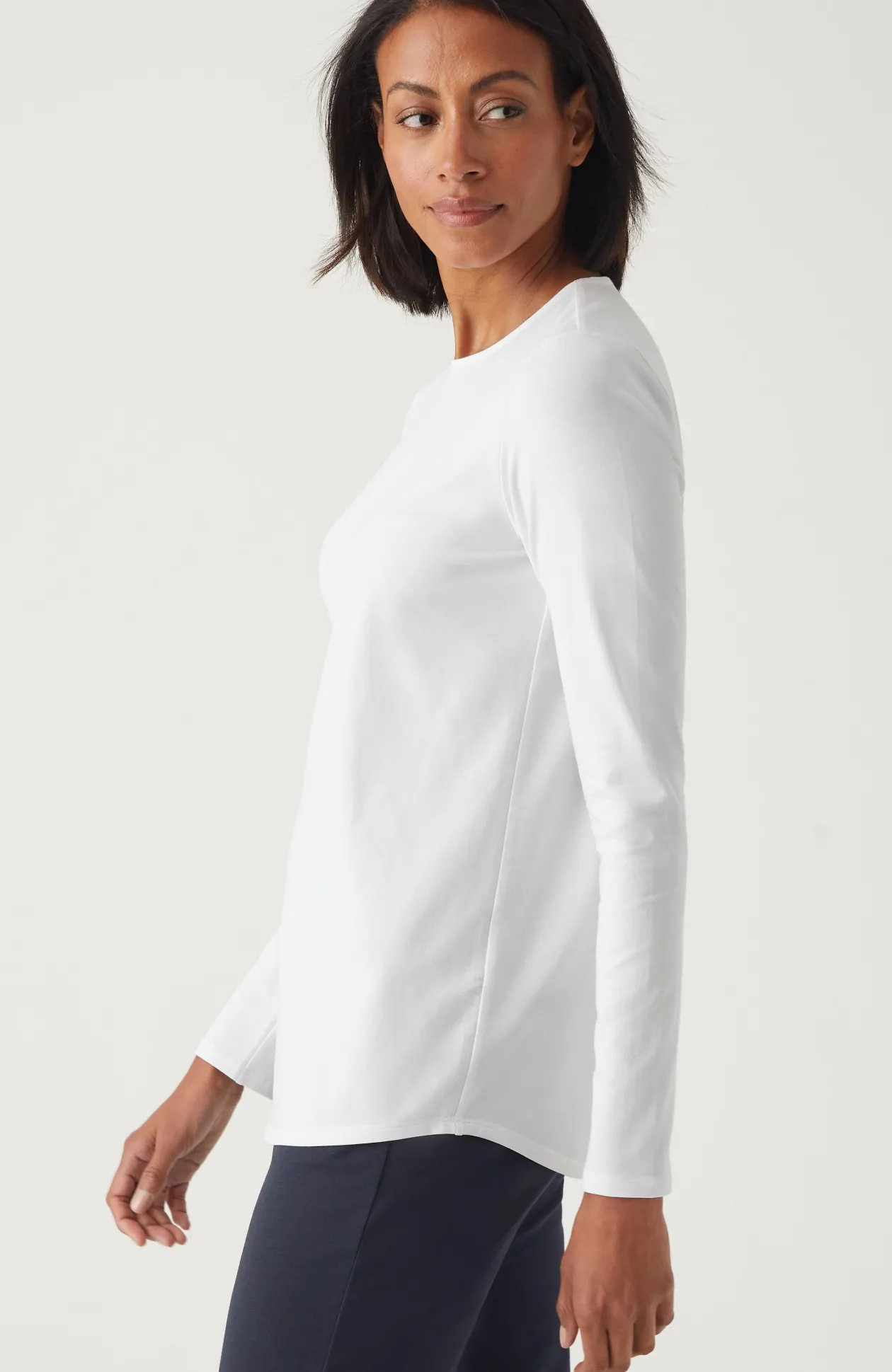 Pure Jill Long-Sleeve Shirttail Tee