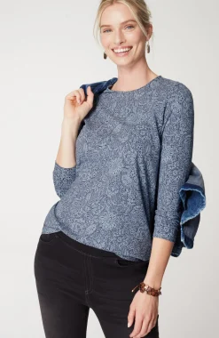 Pure Jill Long-Sleeve Shirttail Tee