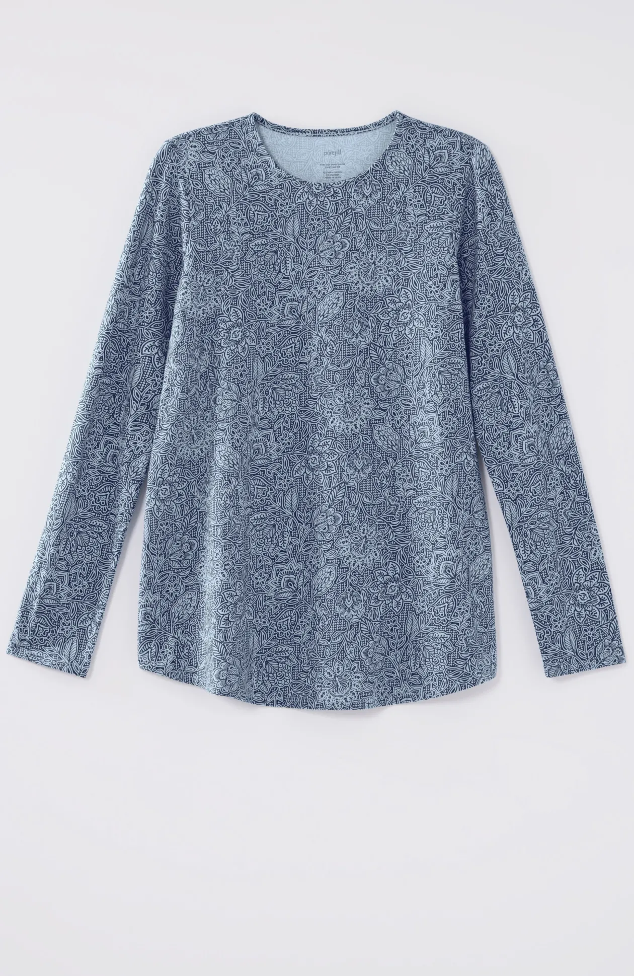 Pure Jill Long-Sleeve Shirttail Tee