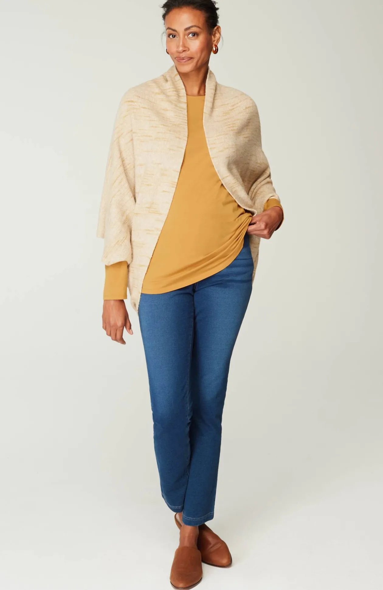Pure Jill Long-Sleeve Shirttail Tee