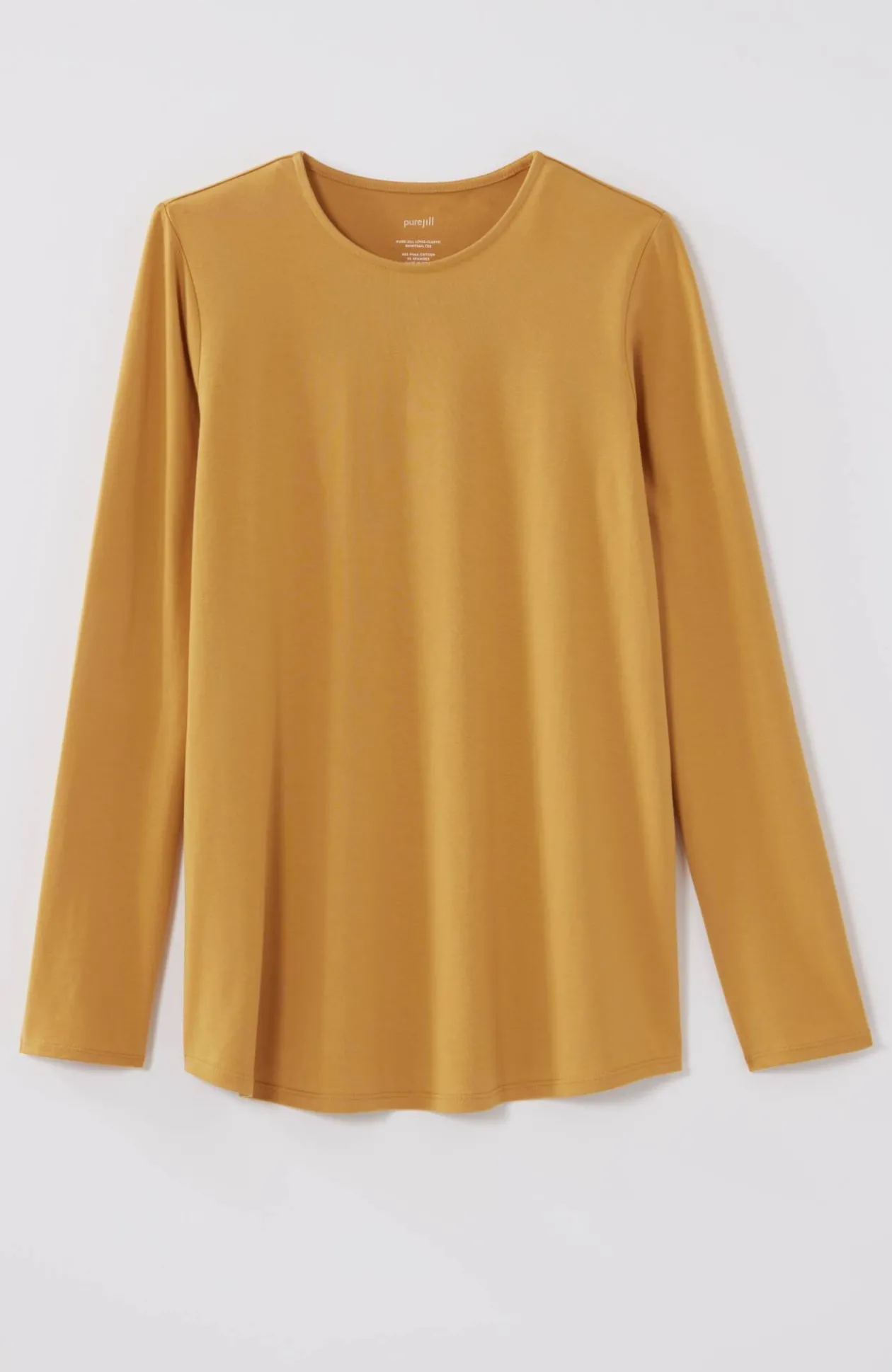 Pure Jill Long-Sleeve Shirttail Tee
