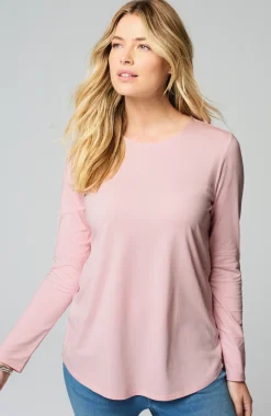 Pure Jill Long-Sleeve Shirttail Tee